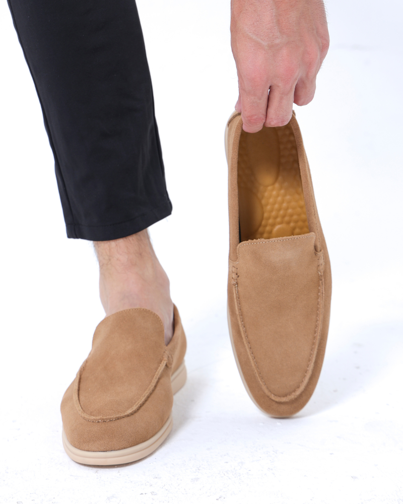 Oude geld premium suede loafers