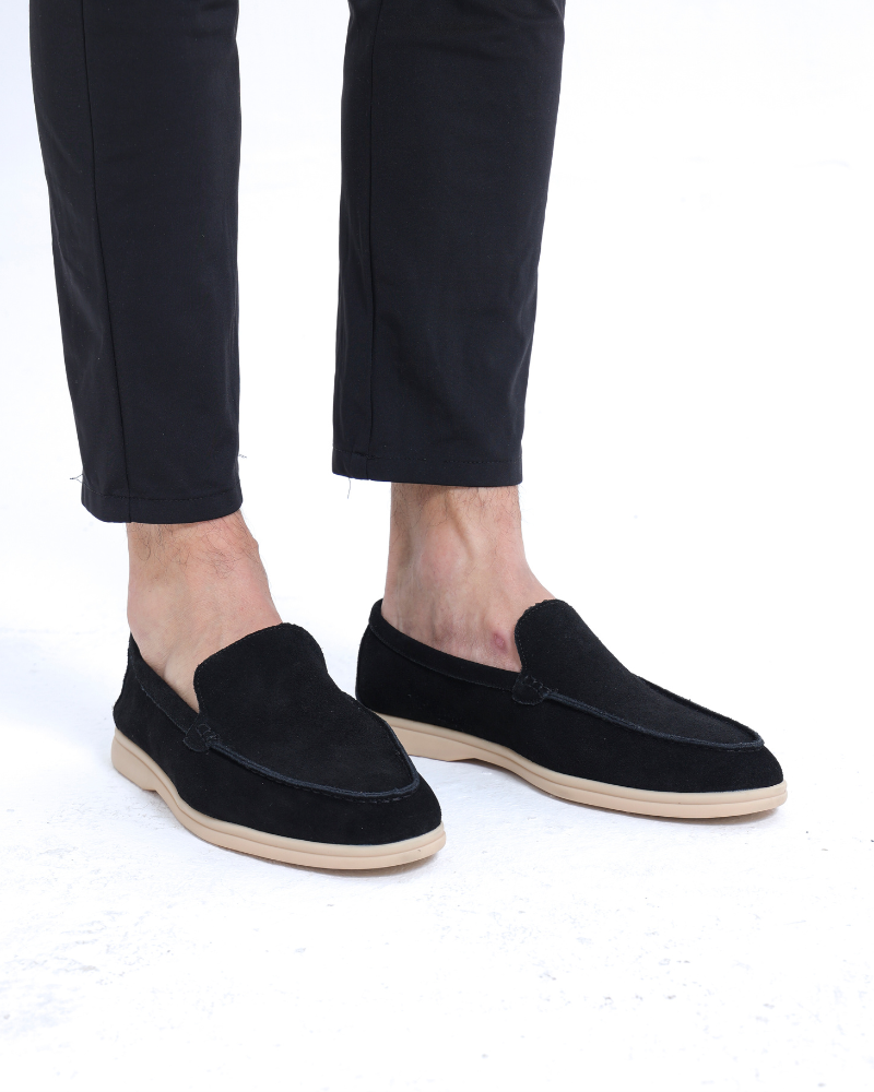 Oude geld premium suede loafers