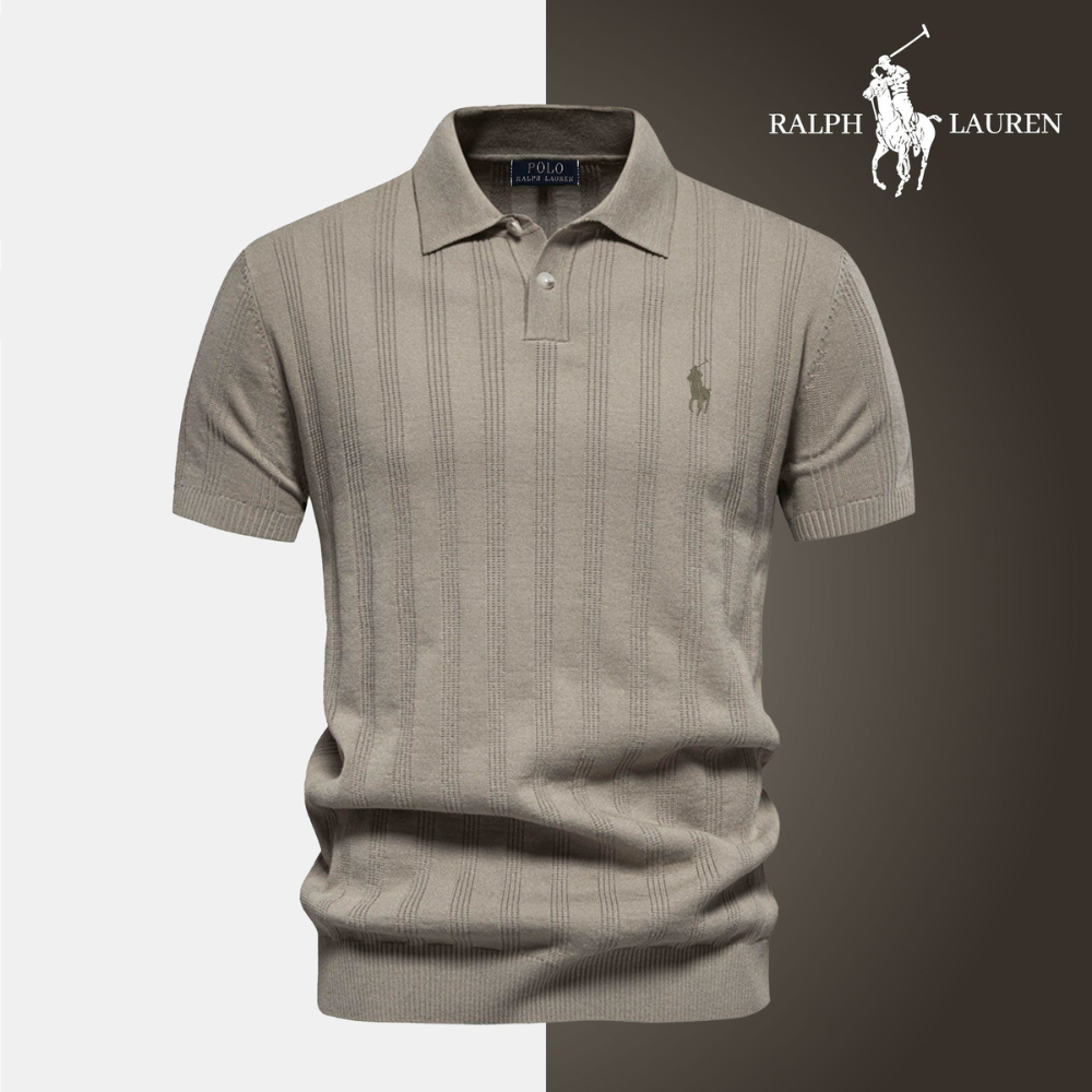 Getextureerd polo voor mannen RL - beperkte voorraad