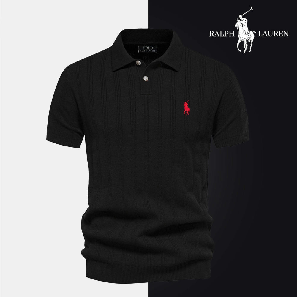 Getextureerd polo voor mannen RL - beperkte voorraad