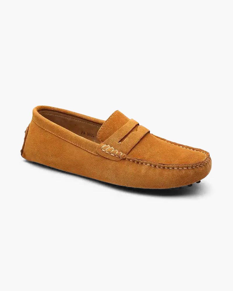Suede chauffeur loafers