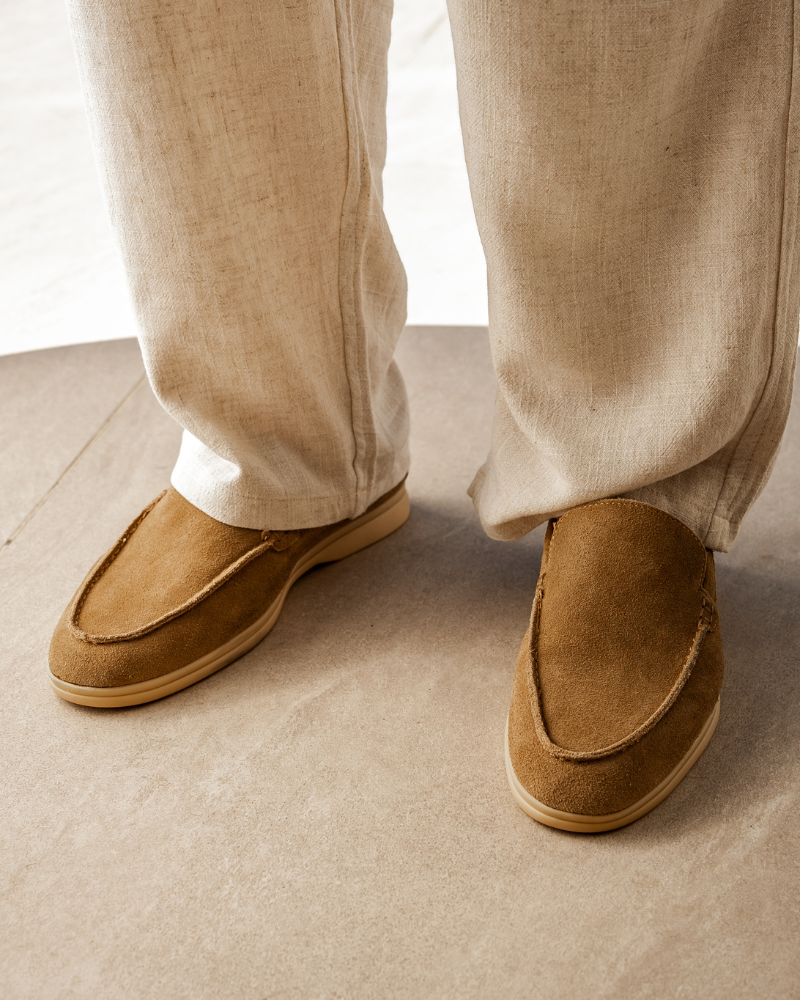 Oude geld premium suede loafers