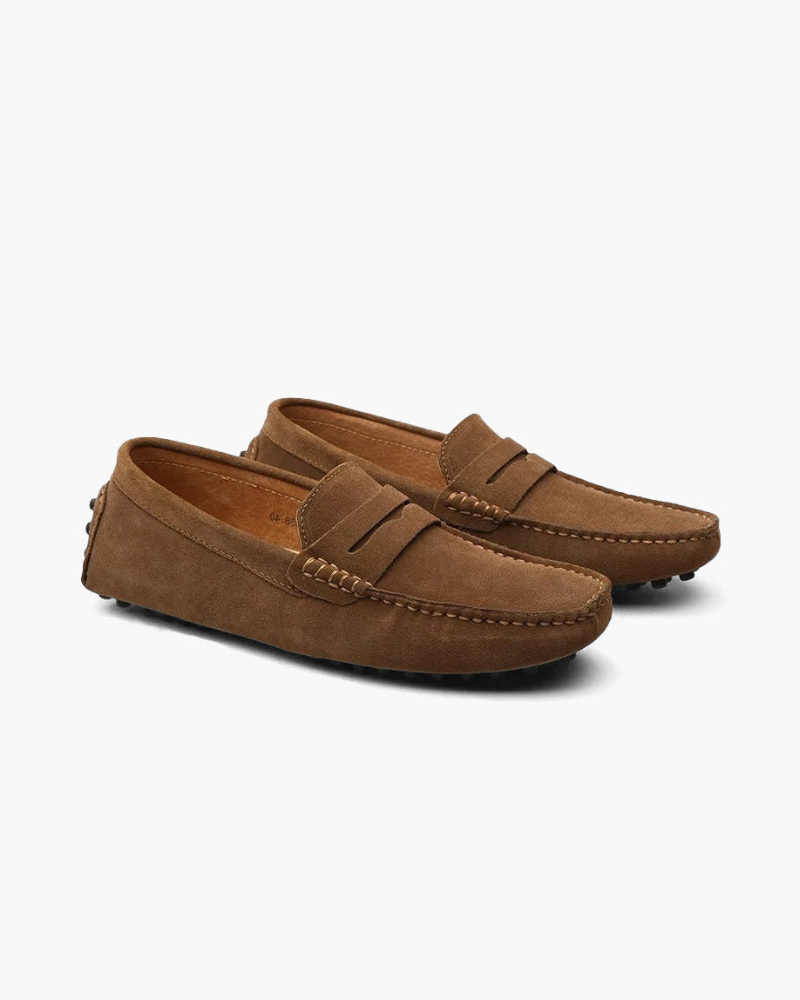 Suede chauffeur loafers