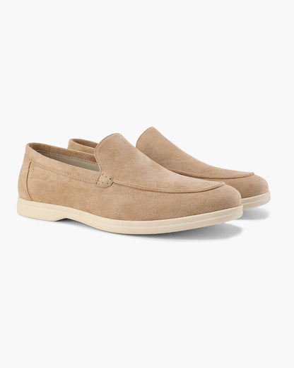 Oud geld suede loafers