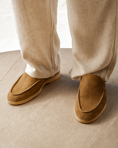 Oude geld premium suede loafers