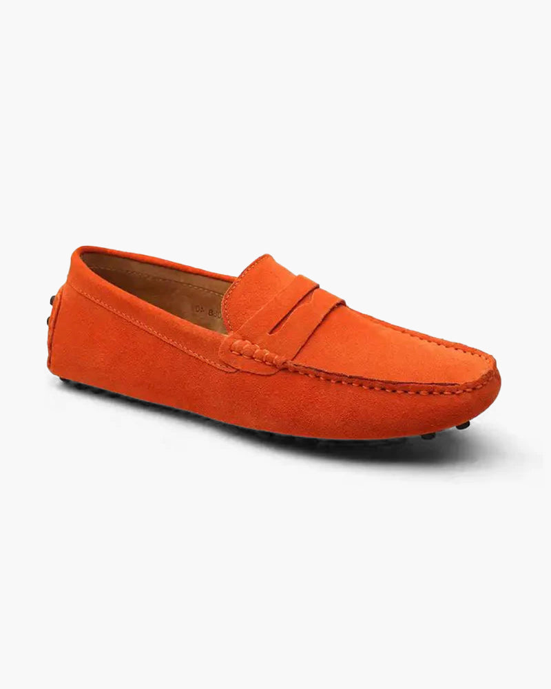 Suede chauffeur loafers