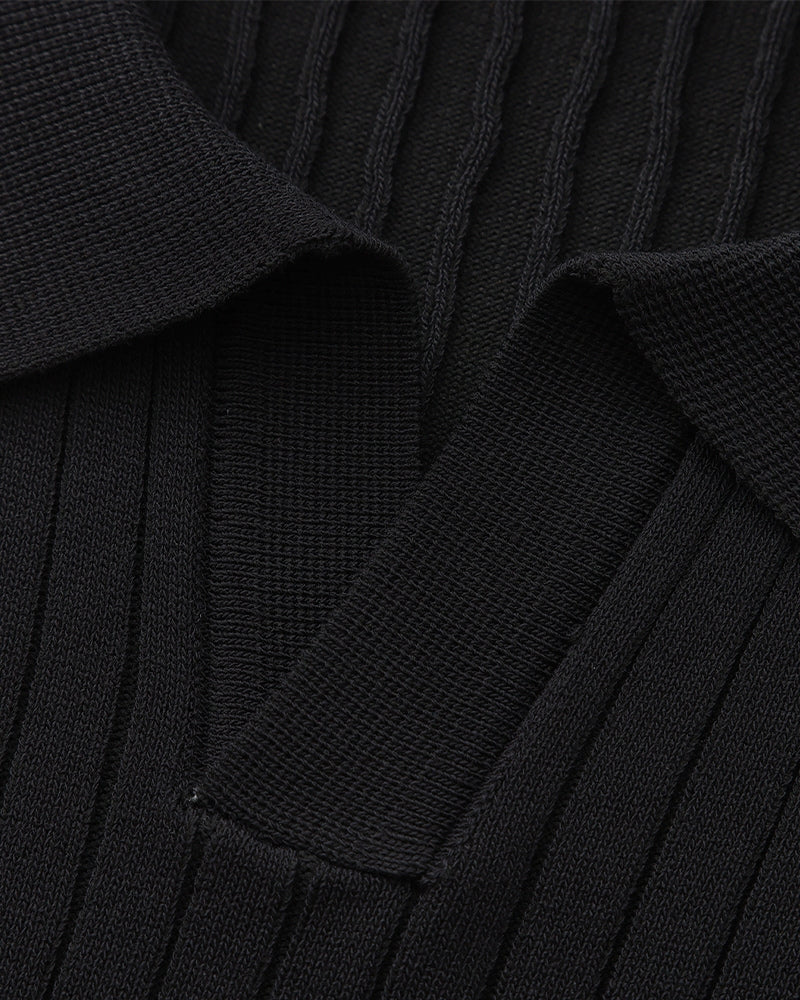 Premium geribbelde polo