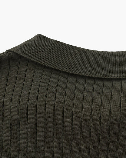 Premium geribbelde polo