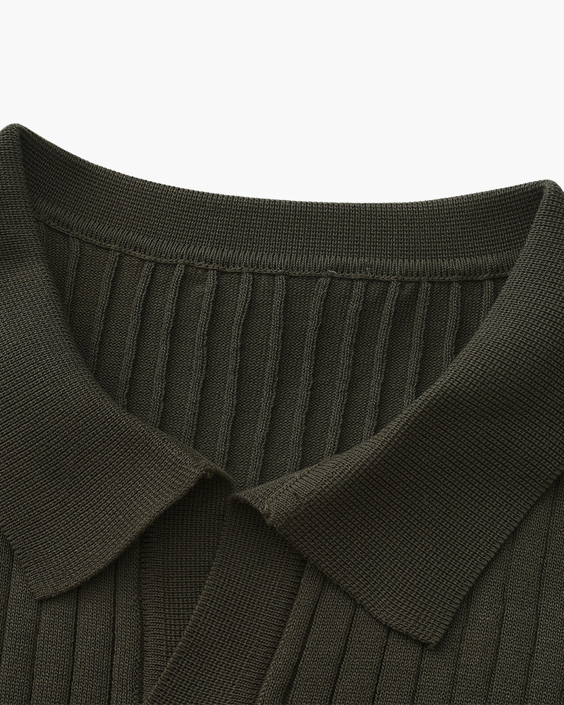 Premium geribbelde polo
