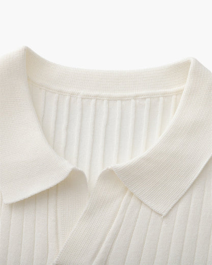 Premium geribbelde polo