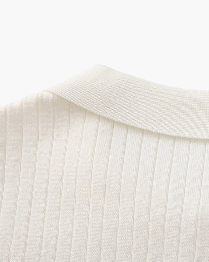Premium geribbelde polo