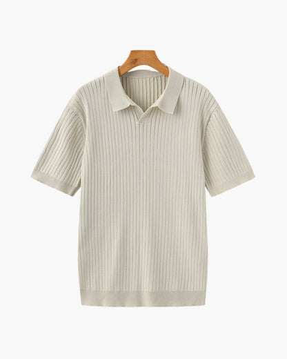 Premium geribbelde polo