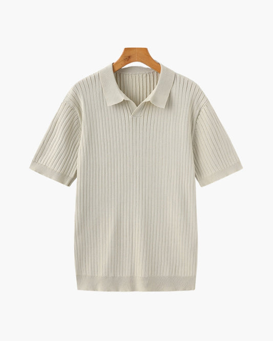 Premium geribbelde polo