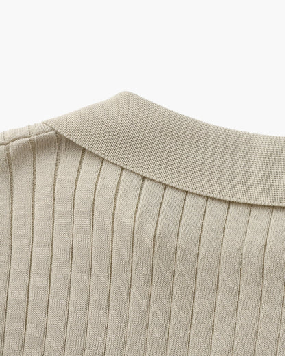 Premium geribbelde polo