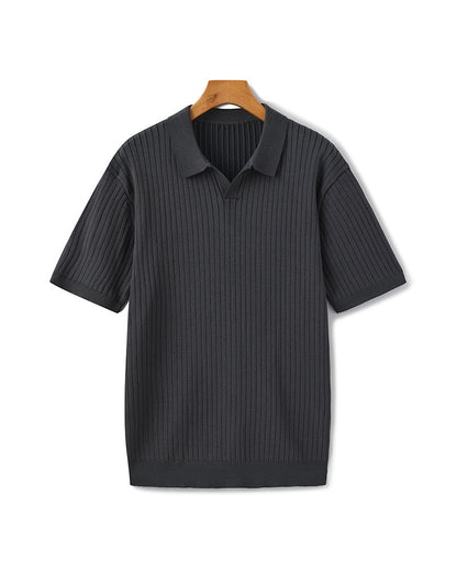 Premium geribbelde polo