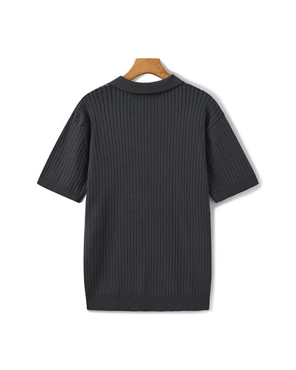 Premium geribbelde polo