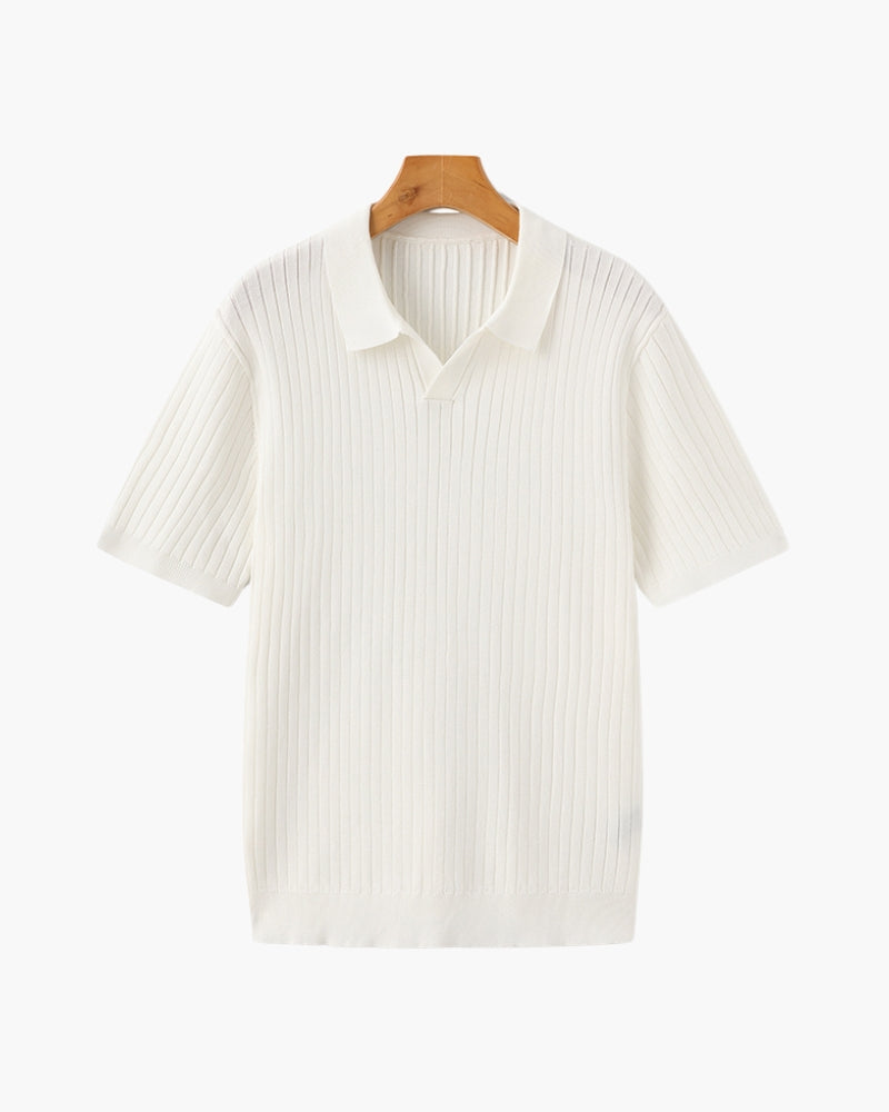 Premium geribbelde polo
