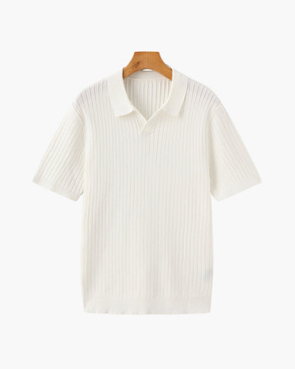 Premium geribbelde polo